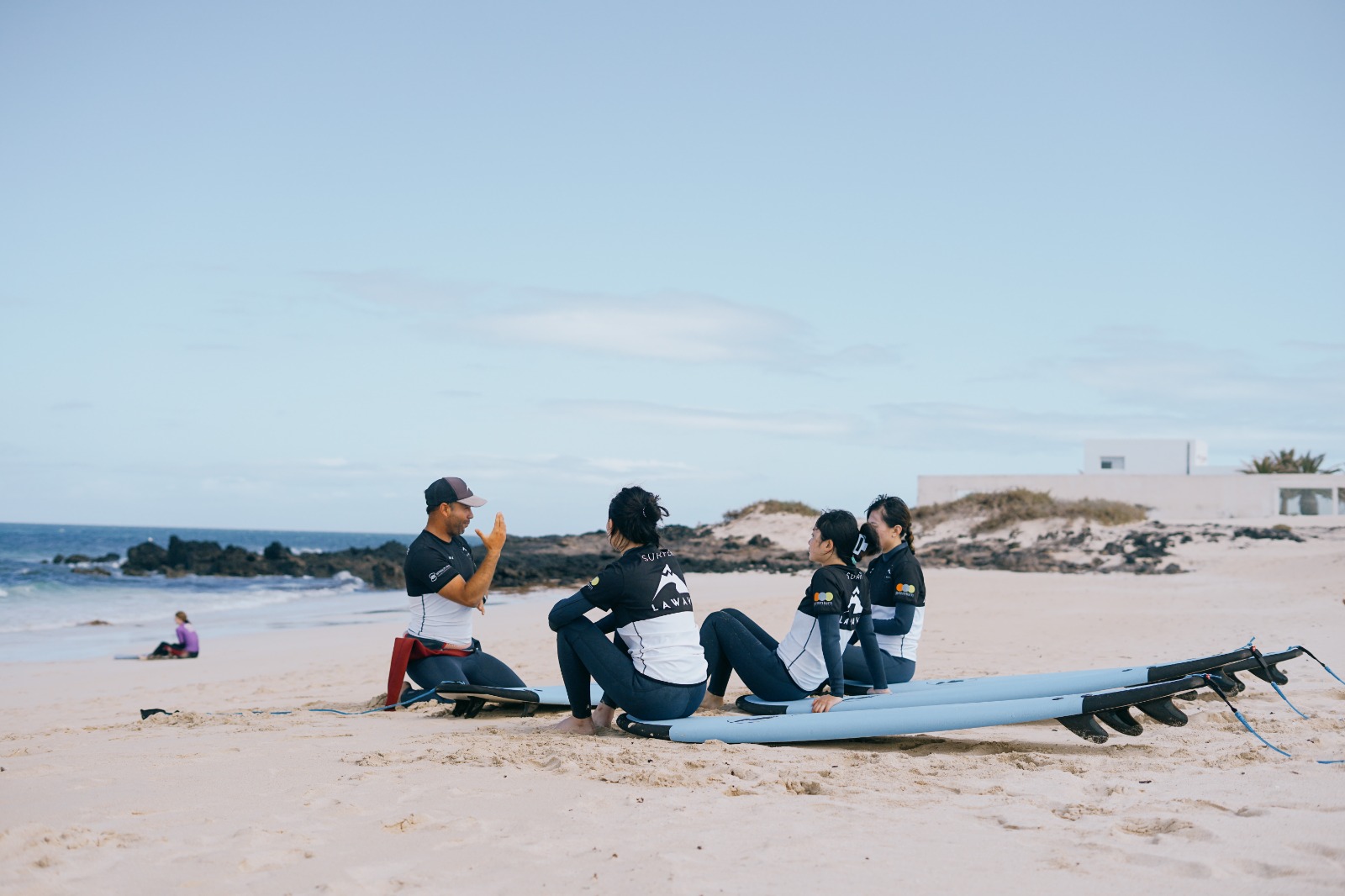 Group surf class in Fuerteventura